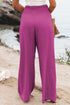 Smocked Wide Waistband High Waist Wide Leg Pants